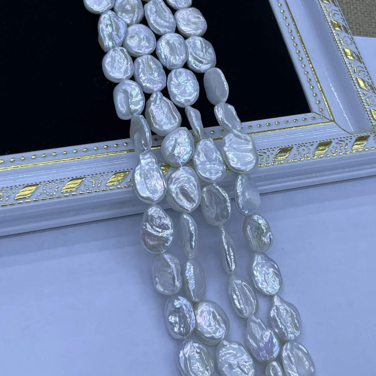 

13x8mm4A Fine Natural Freshwater Baroque Oval Pearl Loose Bead Jewelry Make DIY Necklace Bracelet Accessories Gift Women Wedding