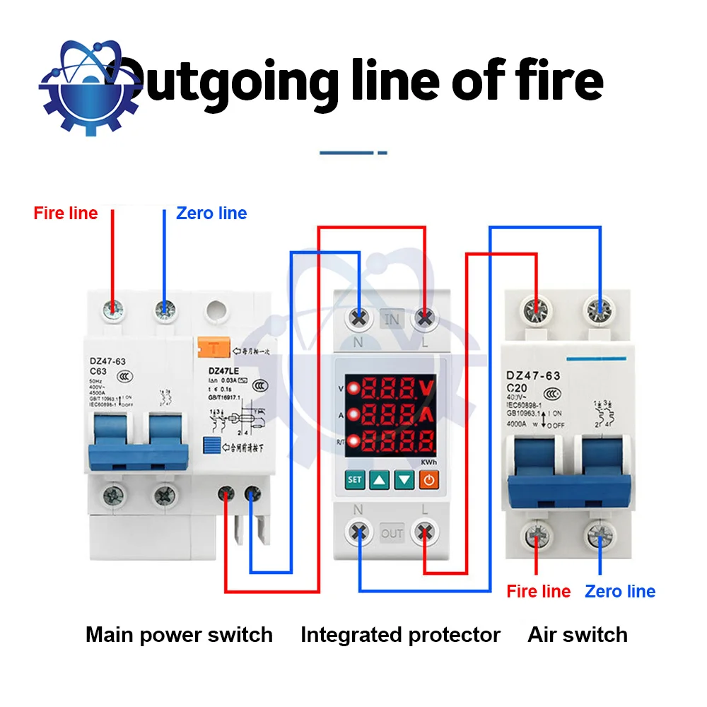 Digital Single Phase Reset Zero Energy Meter Power Tester Electricity Usage Monitor AC 220V Ampermeter Power Voltmeter Ammeter