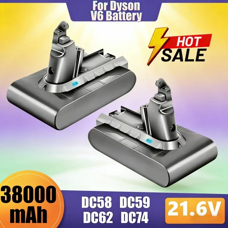 

️100%Original 21.6V38000mAh Li-ion Battery for Dyson V6 DC58 DC59 DC62 DC74 SV09 SV07 SV03 965874-02 Vacuum Cleaner Battery L30