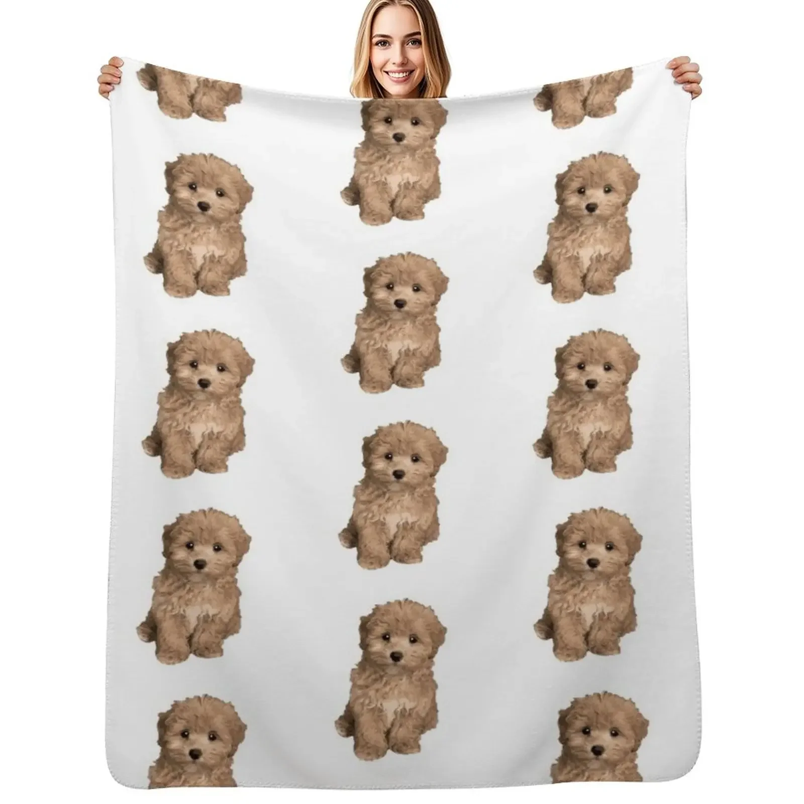 

Cute Adorable Maltipoo Throw Blanket funny gift Flannel Bed warm winter Blanket