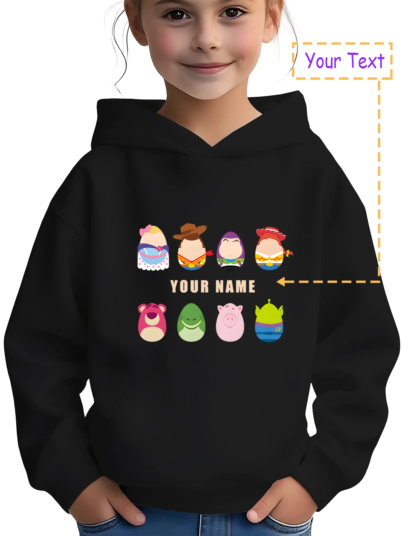 

MINISO Toy Story Easter Egg Hoodie - Woody, Buzz and other characters become Easter eggs, creative and cute style, suitable for