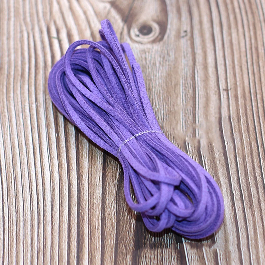 

6Pcs Flat Faux Jewelry Cords 3mm 5 Meters Bracelet Necklace Making String Cord Suede String for Handmade Jewelry