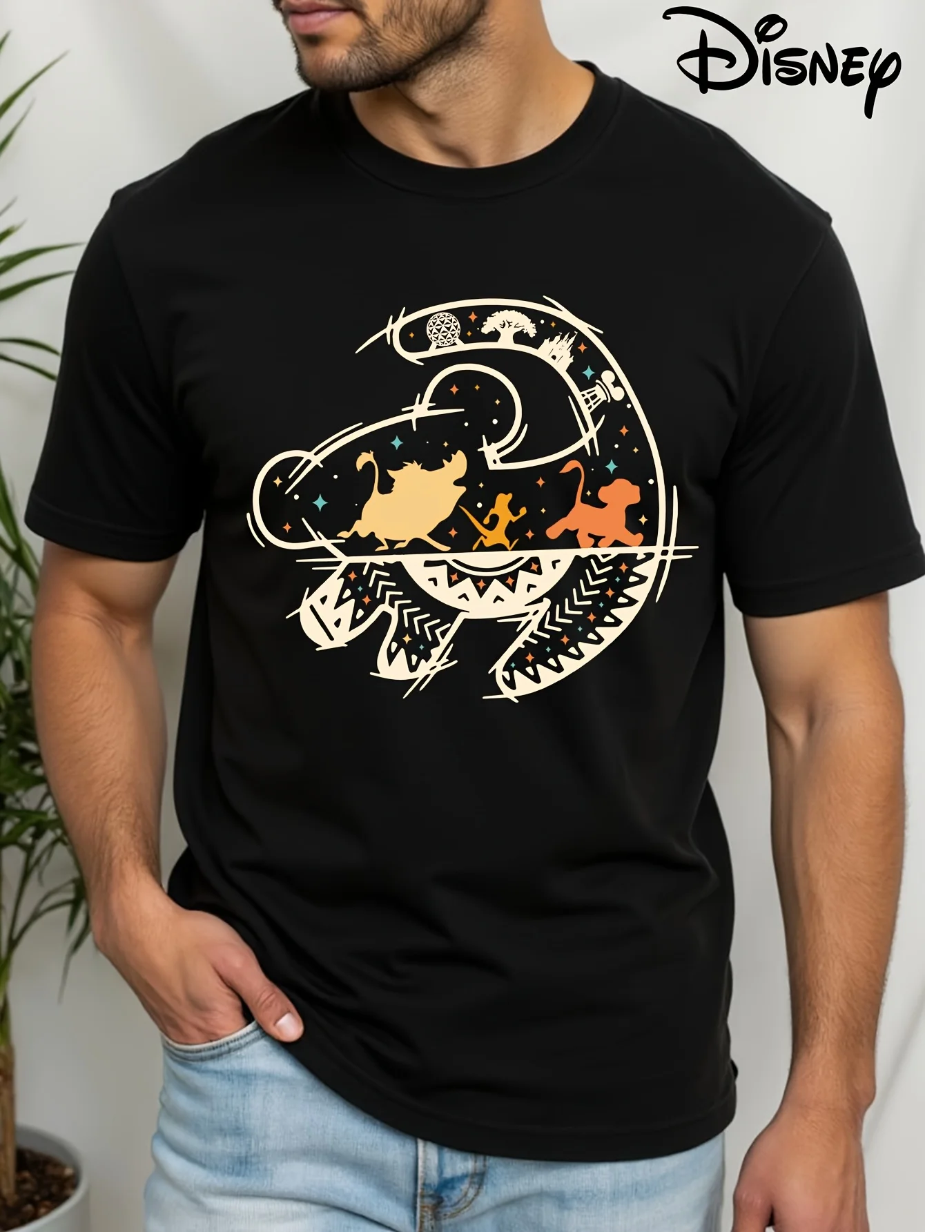 

Men's Disney Lion King Hakuna Matata Graphic T-Shirt - Simba, Nala, Kovu and Kiara's Animal Kingdom Design Casual Summer T-Shirt