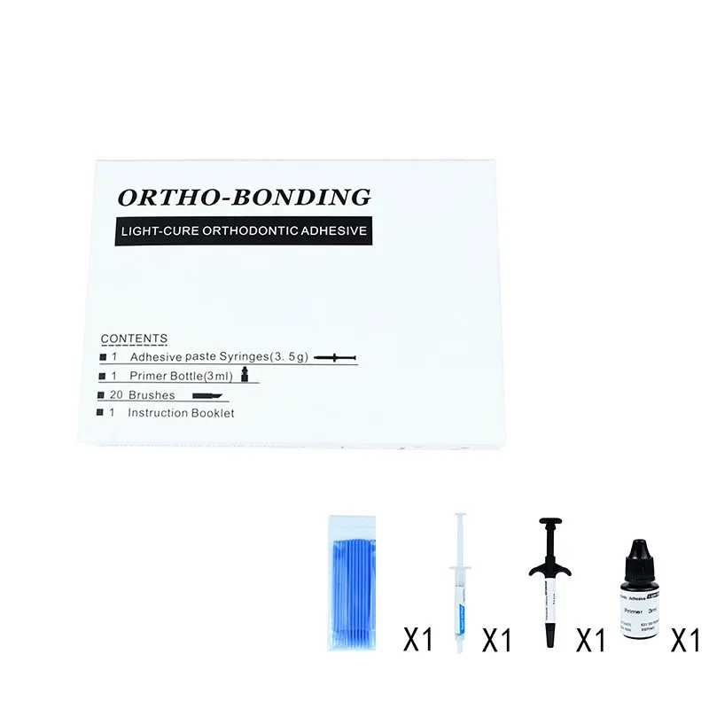 Dental Braces Kit with Glue Ortho Bonding System Adhesive Light Cure Orthodontic Brackets Teeth Transbond Materiales