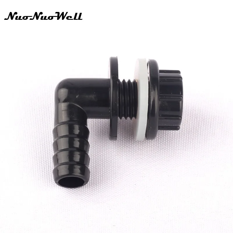 NuoNuoWell Plástico 3/8 "Juntas de drenagem de tanque de água à prova d'água Acessórios para aquário Conector de tanque de peixes Peças de tubulação de 16 mm 1 peça