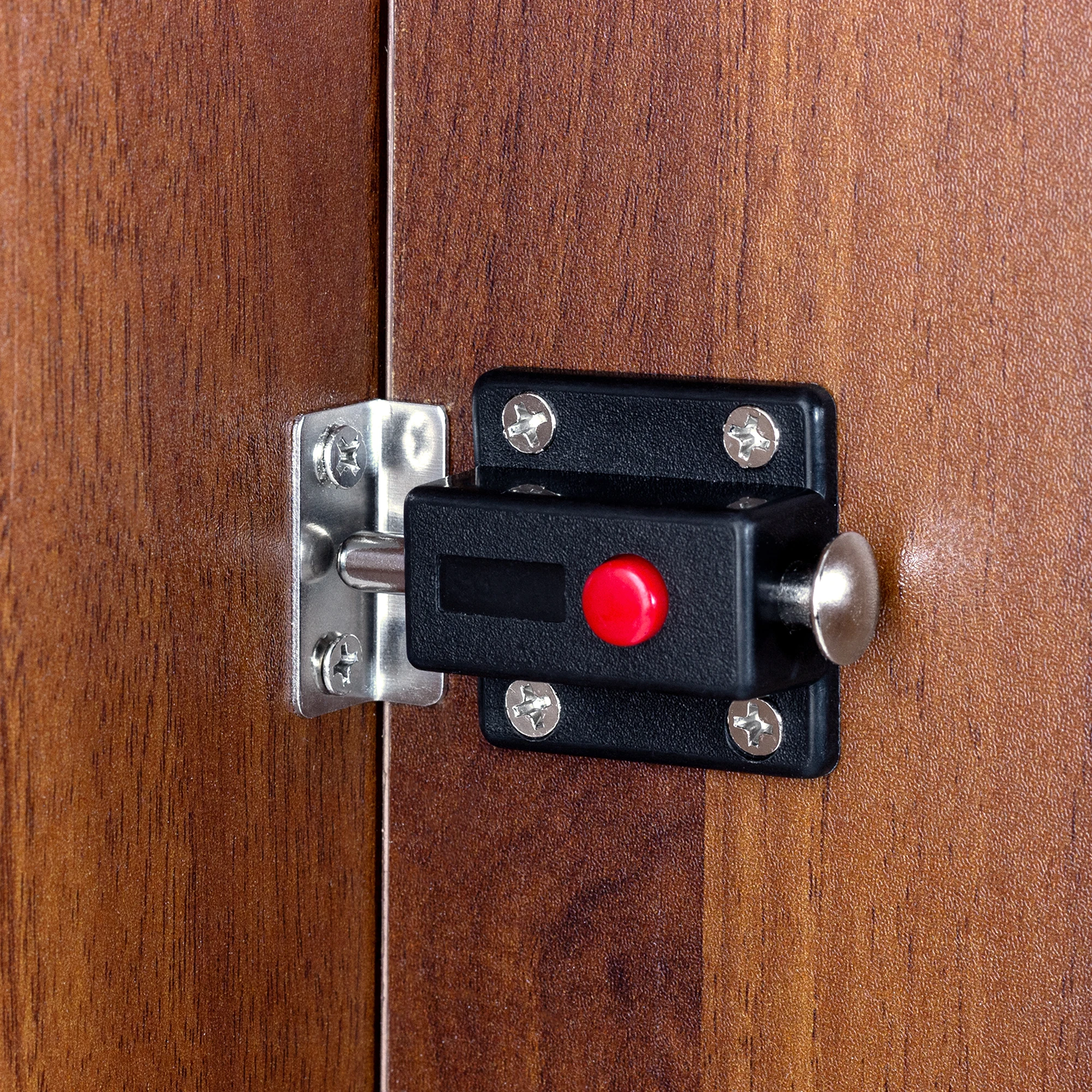 2 قطعة أسود أبيض البلاستيك قفل بمزلاج الصحافة زر الربيع إغلاق باب خشبي إغلاق الترباس لخزانة أثاث نافذة خزانة #6