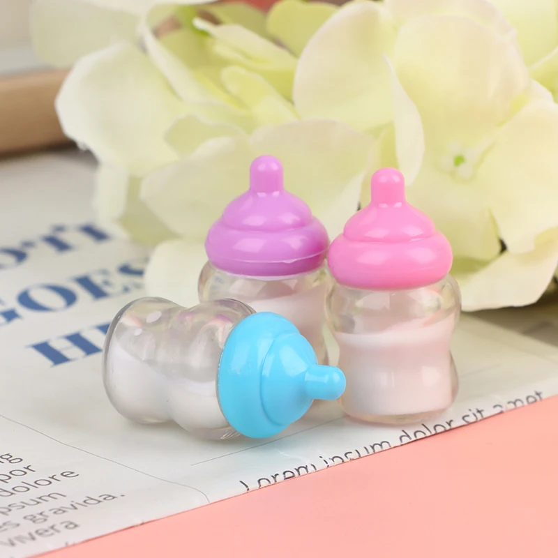 1Pc Kids Pretend Play Games Toys Mini Nipple Baby Doll Pacifier Bottle For Doll House Feeding DIY Accessories Random Color