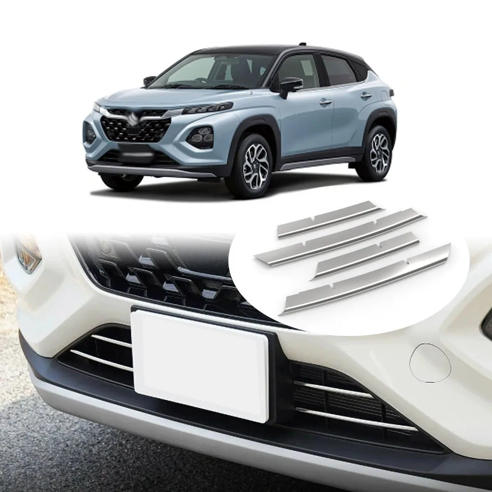 

For Suzuki Fronx WDB3S WEB3S 2024 2025 2026 Stainless Steel Car Front Bumper Mesh Center Grille Grill Moulding Strips Cover Trim