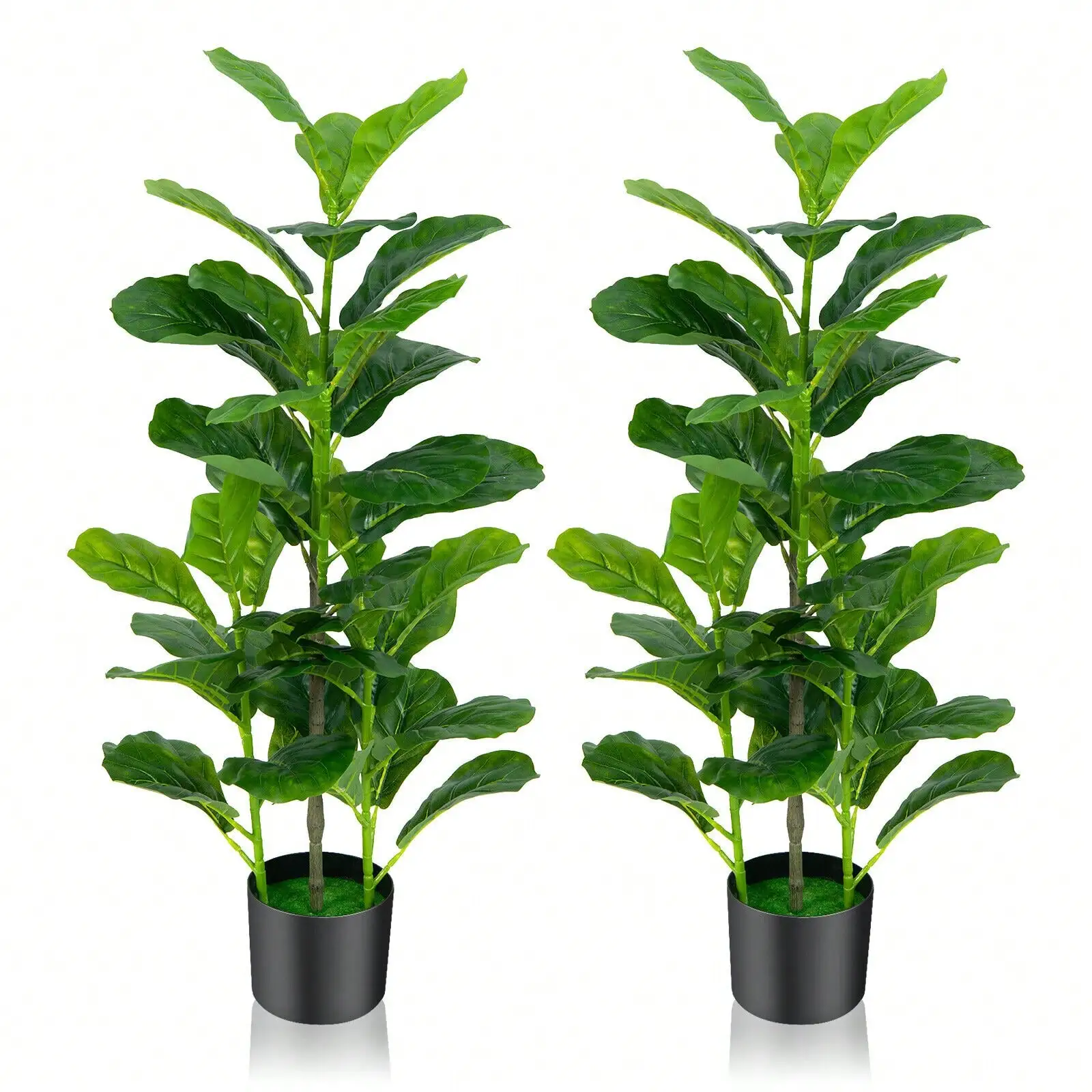 

Artificial Tree 2-Pack Artificial Fiddle Leaf Fig Tree for Indoor & Outdoor
