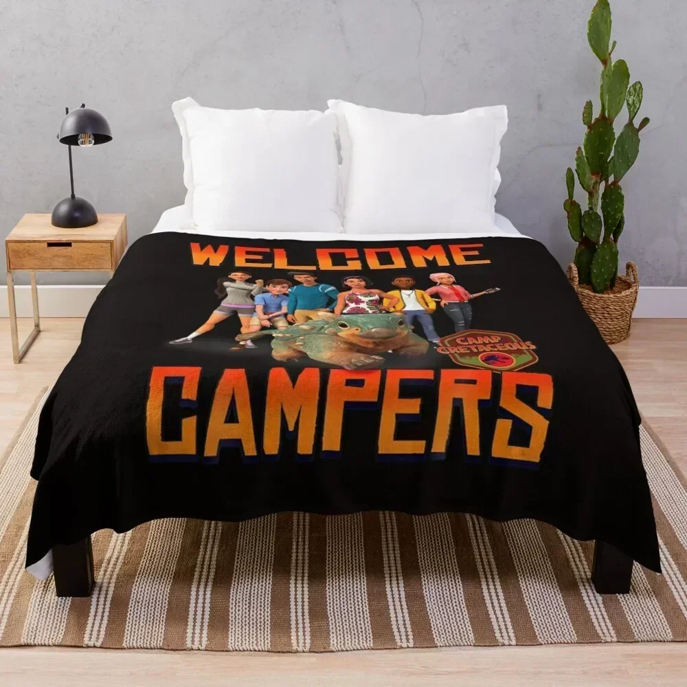 

Jurassic World Camp Cretaceous Welcome Campers Group T Shirt Throw Blanket Outdoor Soft Blanket for Picnic Beach Camping