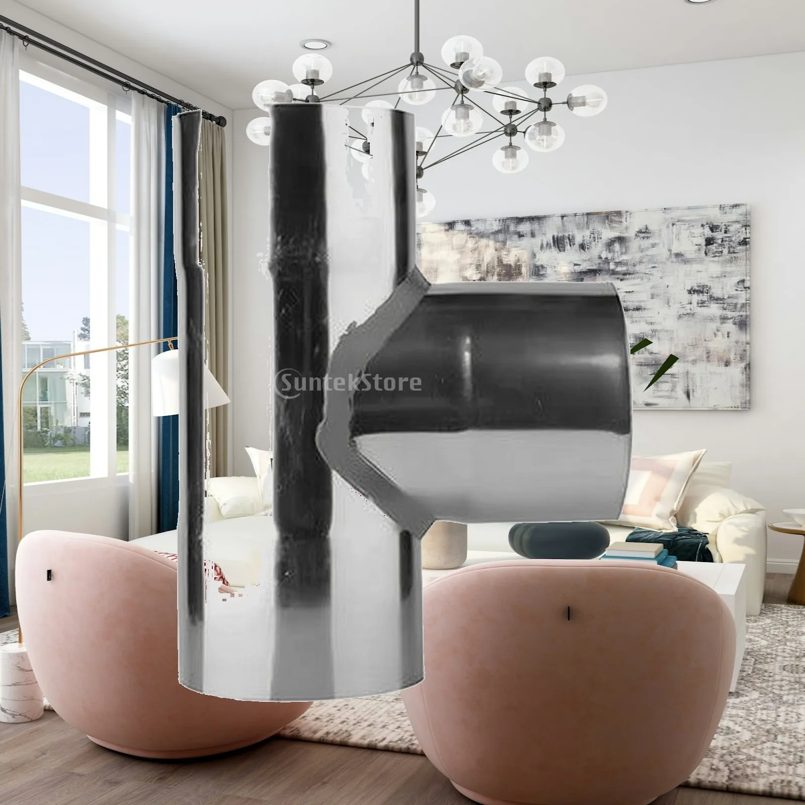 Stainless Steel Flue Pipe for Fireplace Repair Kit Venting System with Elbow and Spark Arrestor