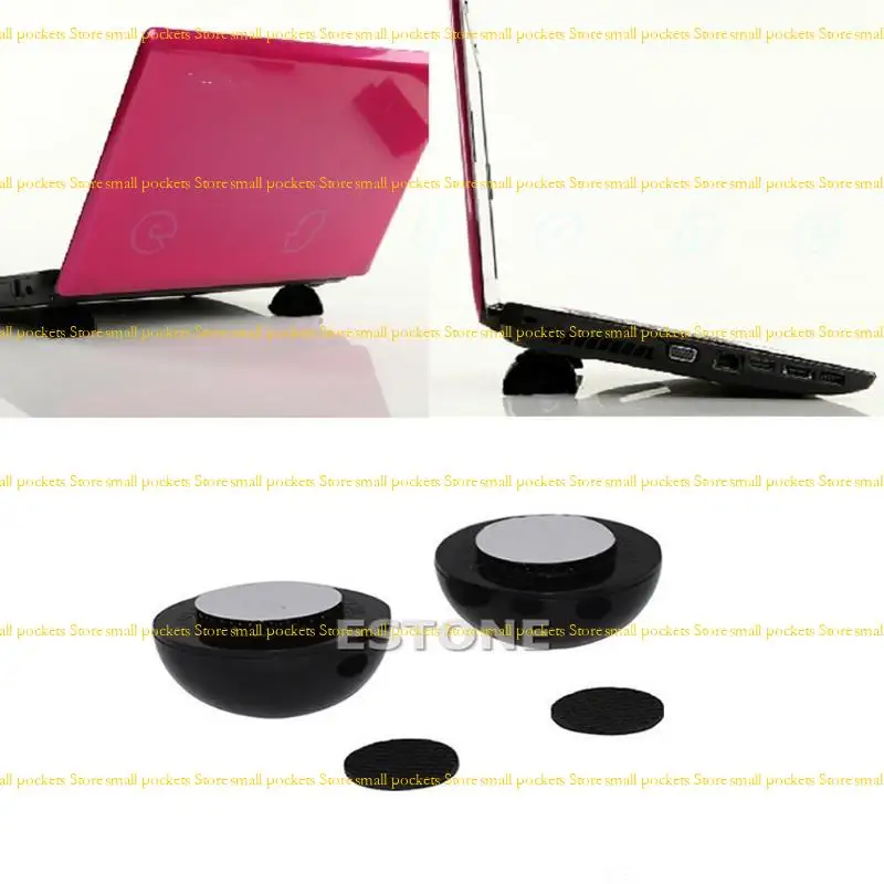 R1WD 2PCS Laptop Ball Stand Mini Cooling Pad Computer Keyboard Mount Kickstand