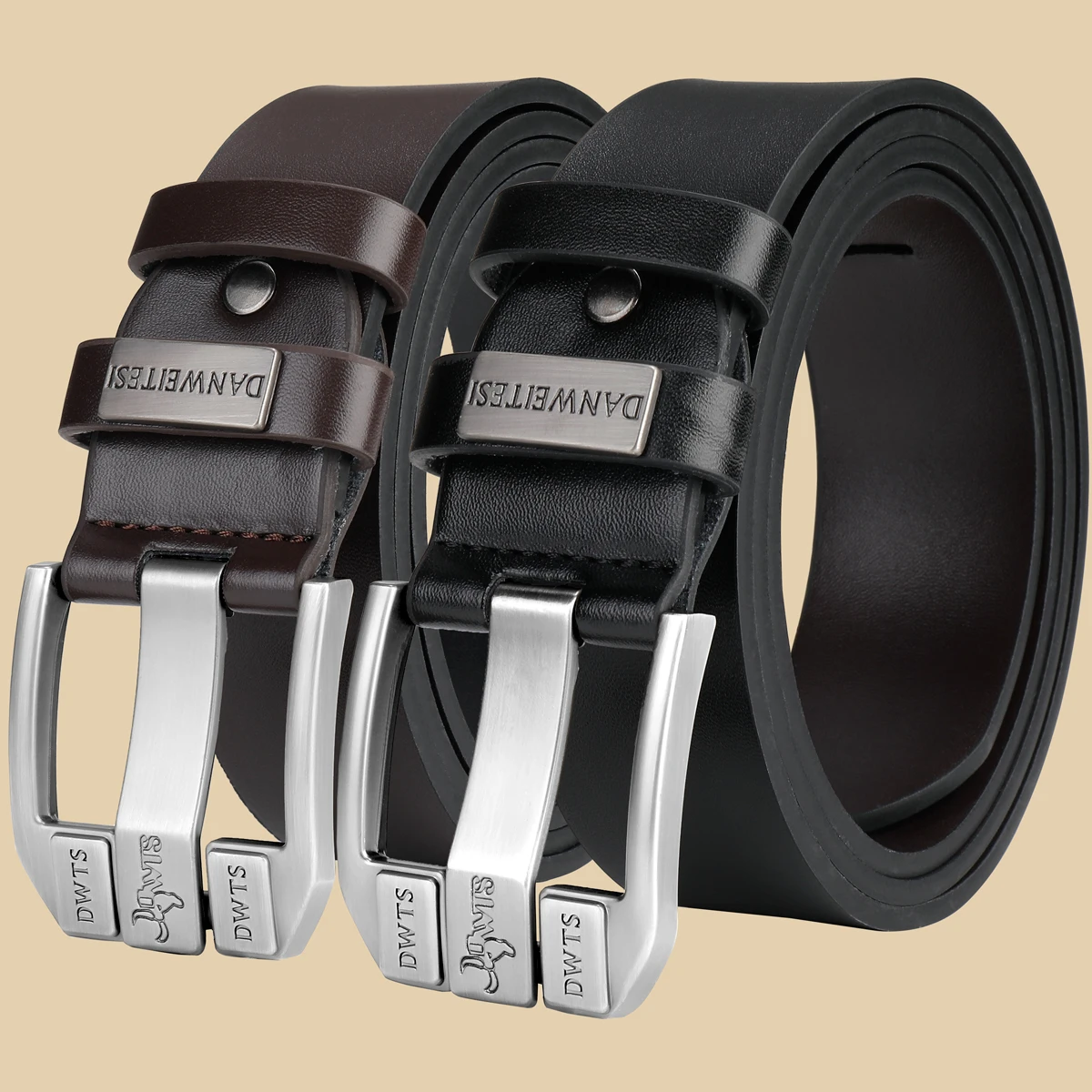 Ceinture en cuir noir classiqu - Men'S Formal Wear Belt avis et prix