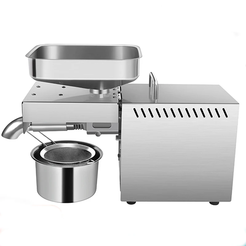 กดน้ำมันเมล็ดแฟลกซ์อัตโนมัติ110V/220V กดน้ำมันควบคุมอุณหภูมิได้610W กดน้ำมันถั่วลิสงงา3-5กก.