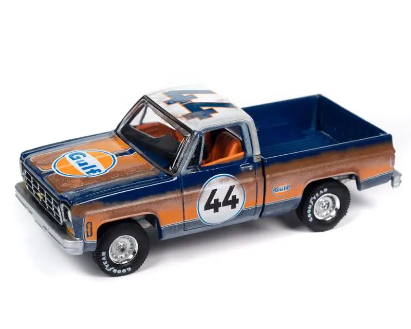 AW AUTO WORLD 1:64 1978 Silverado GULF PICKUP NO.44 Collection die cast alloy car model display gift