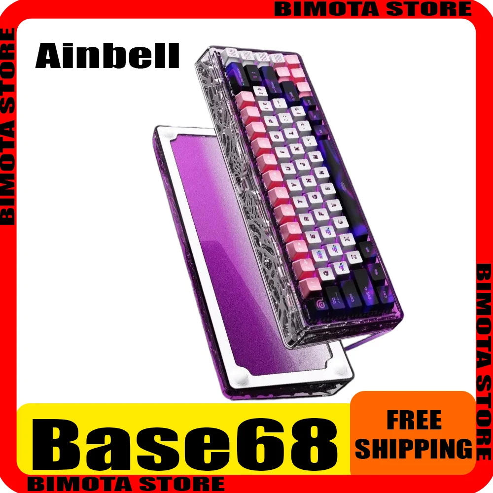 

Ainbell Base68 Esports Magnetic Switch Keyboard 0 Dead Zone Continuously Touched Magnetic God Switch Low Latency Gaming Keyboard