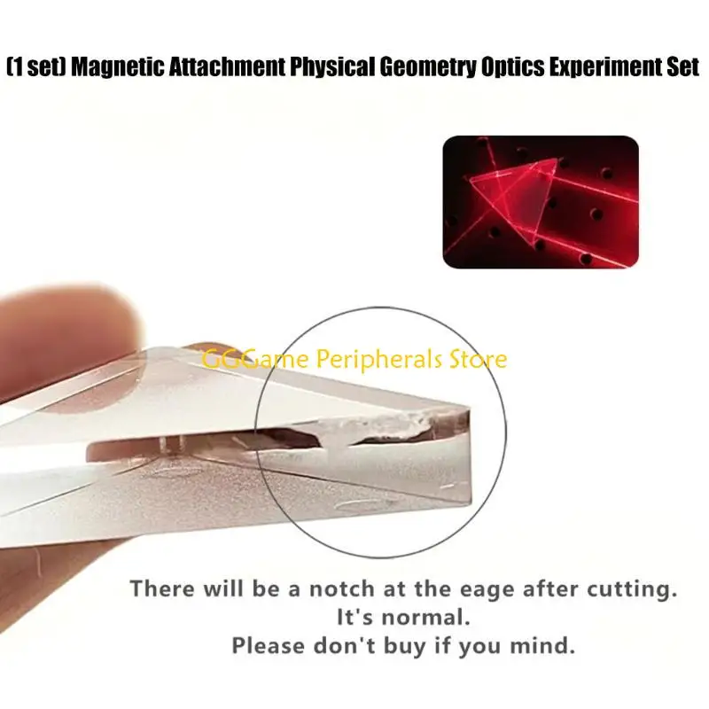 U55B Student Safe Geometric Optics Learning Set Assembly Design Reflector Refraction Triangular Lens Concave
