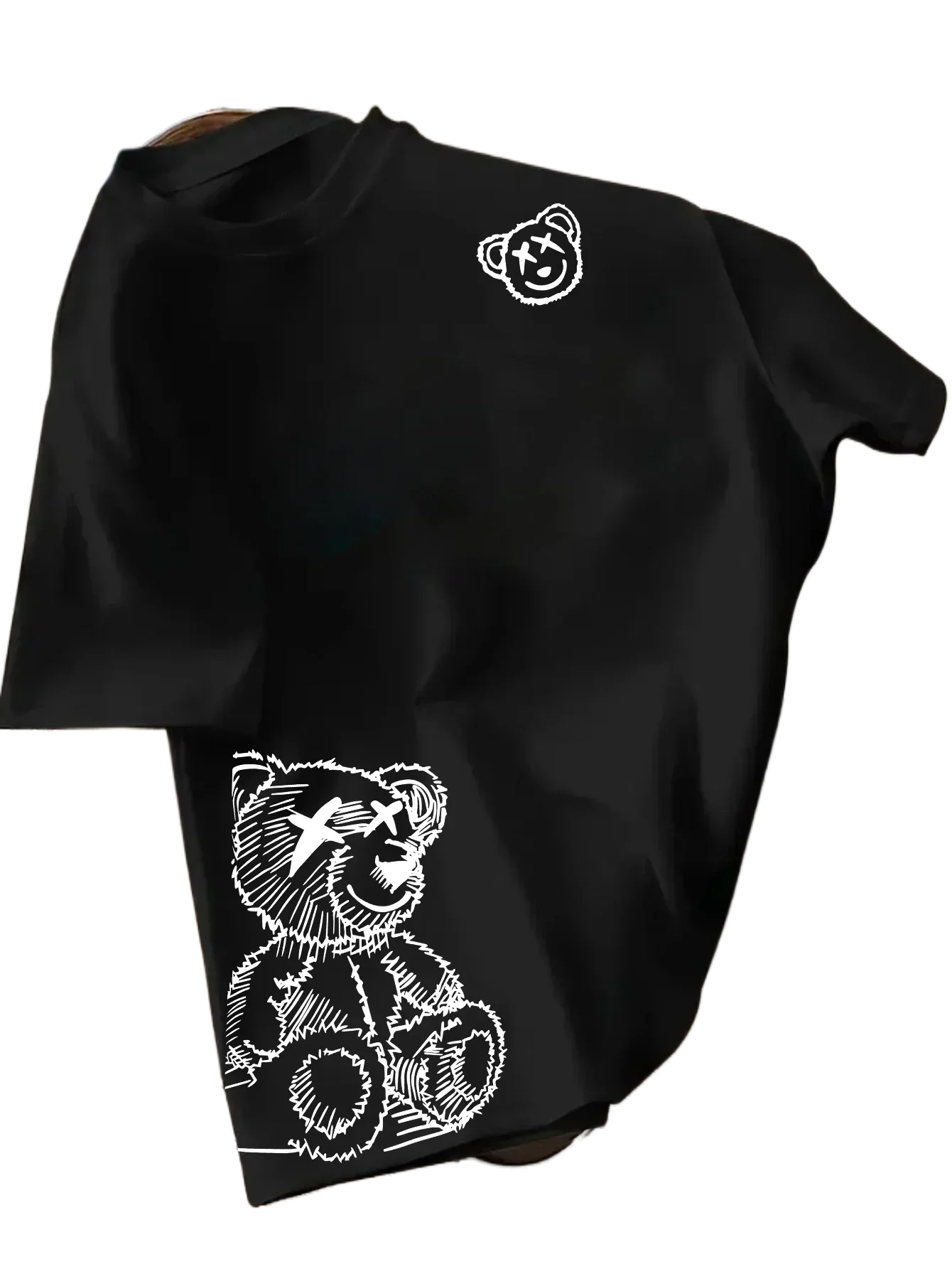 

The Fashionable Bear Print T-shirt Is the Best Choice for Summer. It's a 100% Pure Cotton Men's T-shirt and a Casual Sport Top