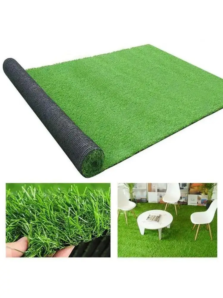 NONE Tapis de gazon artificiel épais 1x2m/0.5 × 1m, tapis d'herbe verte, résistant aux UV, décoration intérieure et extérieure DIY pour Patio de mariage 3