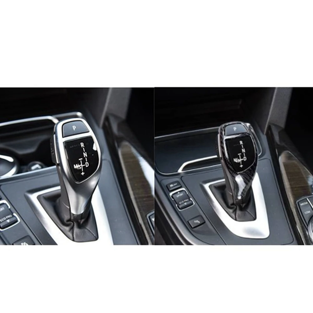 A65P-Car Interior Modification Carbon Fiber Trim Gear Shift Knob Cover For BMW F20 F21 F22 F23 F30 F34 Shift Lever Cover view 5