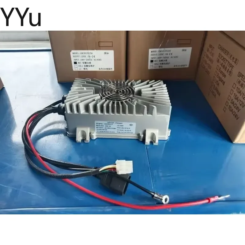 for Electric Forklift 24V 15A Lithium Battery Charger Portable Fast Charging Station for Material Handling Equipment Pallet