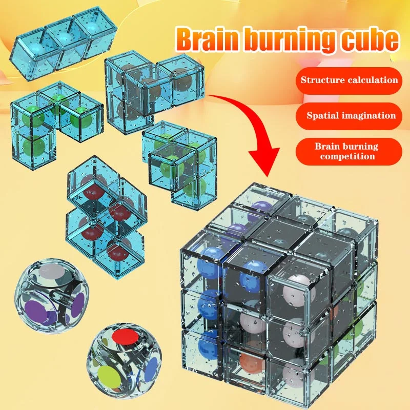 

Fidget Toys Magic Cube Stereo building block educational toys Volume Wood Cubo Assembly Educational Toys Anti Stress