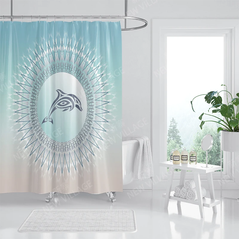 Mandala Waterproof fabric shower curtains Bathroom curtain accessories Bath curtain 180x200cm 240*200cm boho decoration vintage