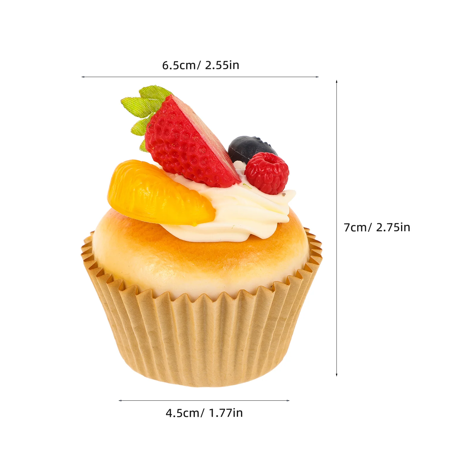 6 Pcs Simulation Cake Model Cakes Reliable Models Fake Paper Cup Pu Delicate Home Supplies Tabletop Decor