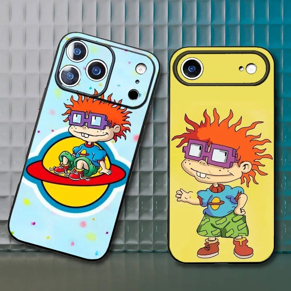 

Funny Cartoon R-Rugrats Phone Case For iPhone17,16,15,14,13,12,11 Plus,Pro Max Soft Black Cover