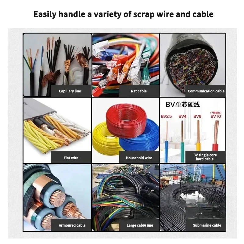 Electric Wire Stripping Machine Multifunctional Cable Peeling Machinery Household Automatic Waste Cable Peeling Equipment