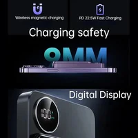 Batterie externe portable sans fil magnétique 22,5 W pour charge rapide MagSafe, chargeur de batterie 10000 mAh pour iPhone, Samsung, Xiaomi 3