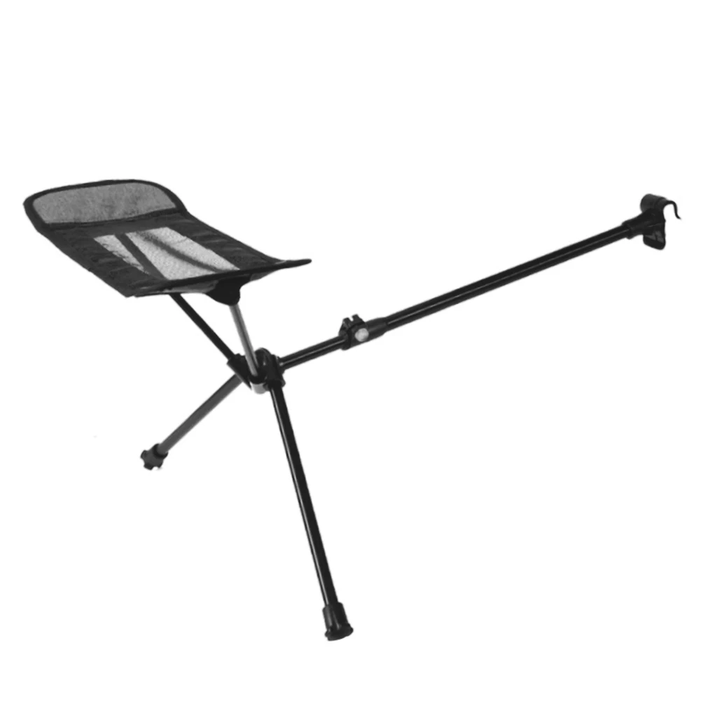 في الهواء الطلق كرسي قابل للطي مسند القدمين المحمولة الألومنيوم التخييم شواء قوس الساق البراز #3