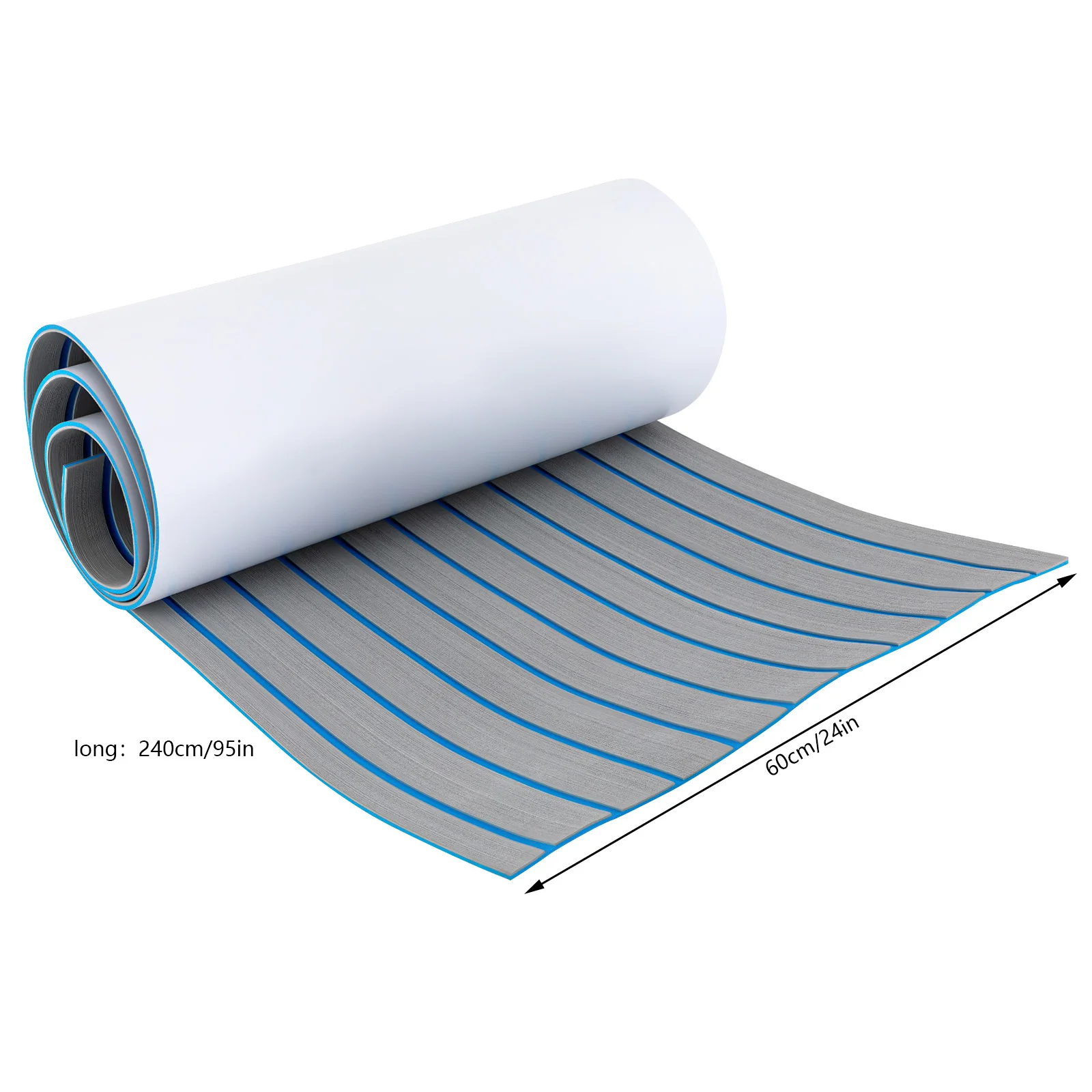 240*60cm Boat Flooring EVA Foam Decking Sheet Faux Teak Marine Mat Marine Carpet Non-Slip Self-Adhesive Flooring Material