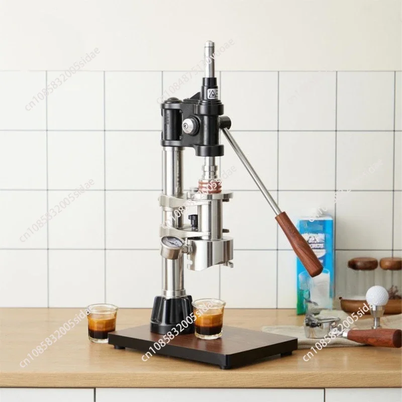 Manual Coffee Machine Hand Press Espresso Portable Outdoor Variable Pressure Tie Rod Extraction for Camping Travel Home Kitchen