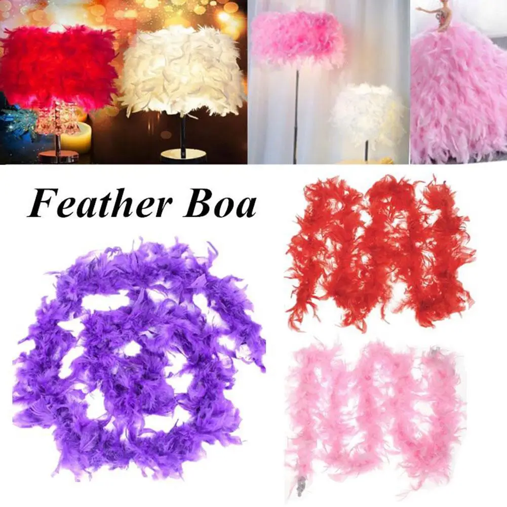 2 yards fluffy turkish feather boa / scarf clothing accessories feather costume / party wedding decoration feather crafts