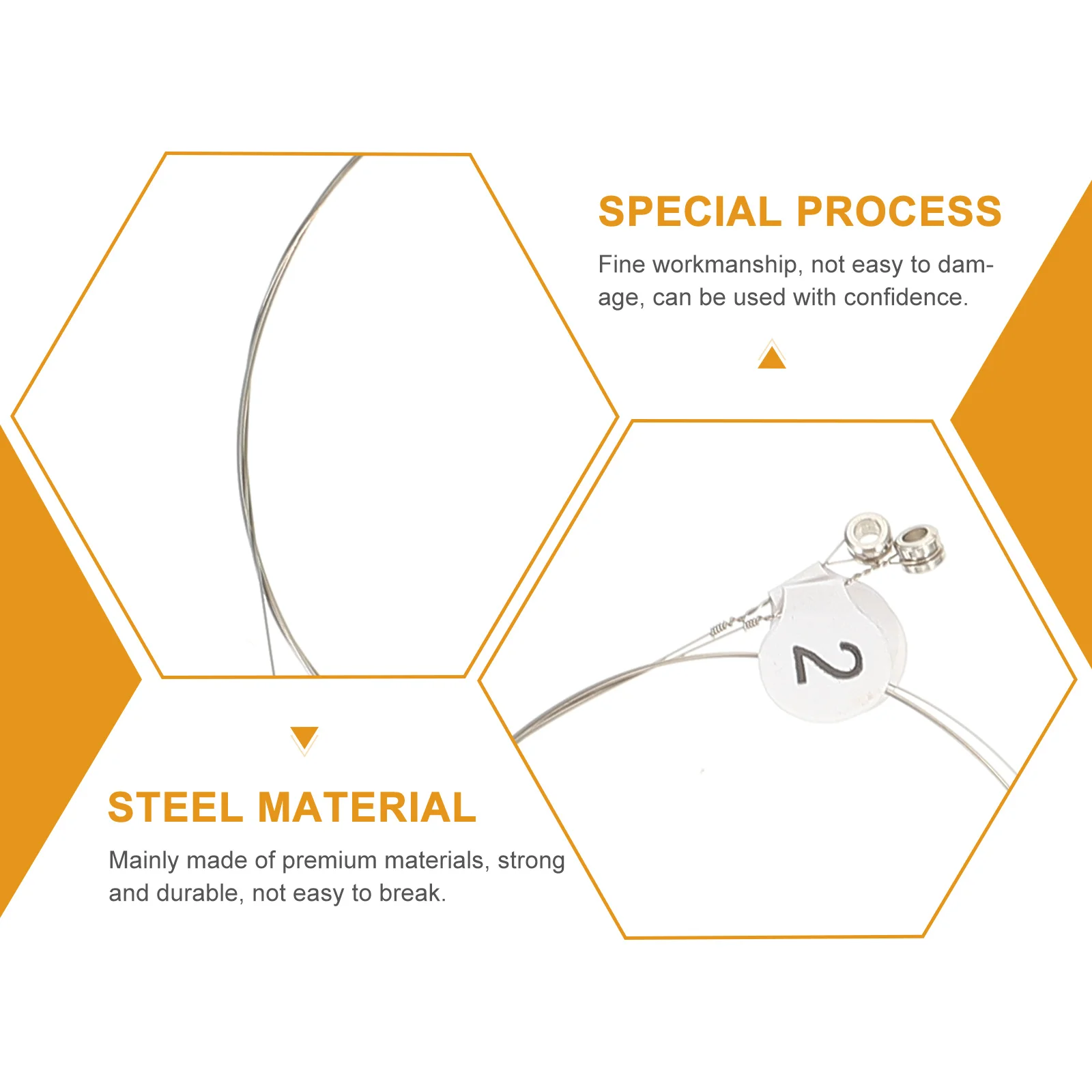 

7pcs Replacement Set Durable Harp Strings Full Kit For Accessories Steel Supply Easy To Replace Resonant Music Instrument Parts