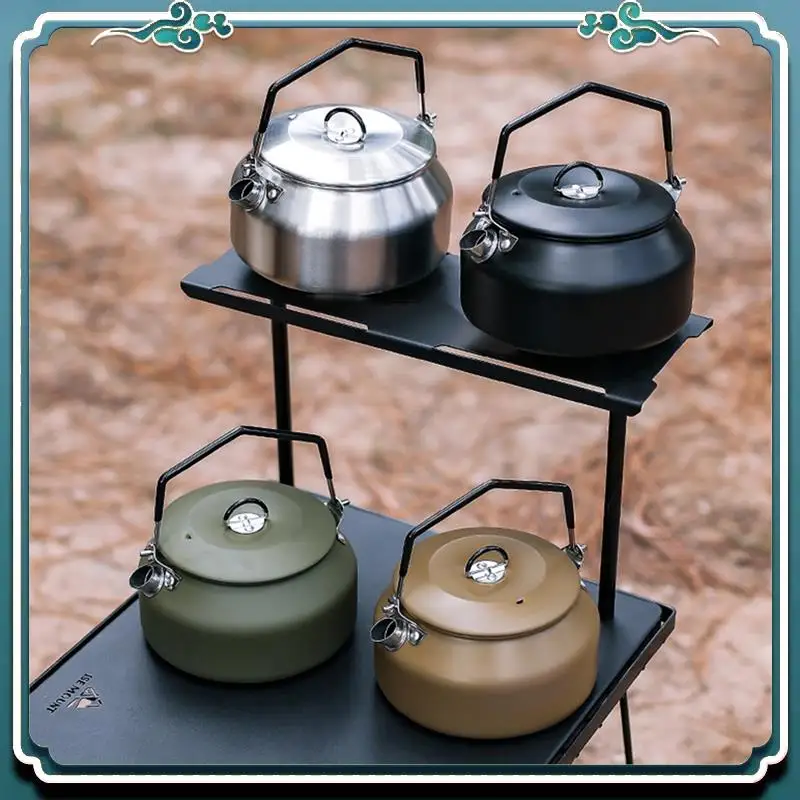 

Reliable 1L Portable Kettle Camping Stovetop Teapot With Folding Handle Outdoor Water Bottle Teapot