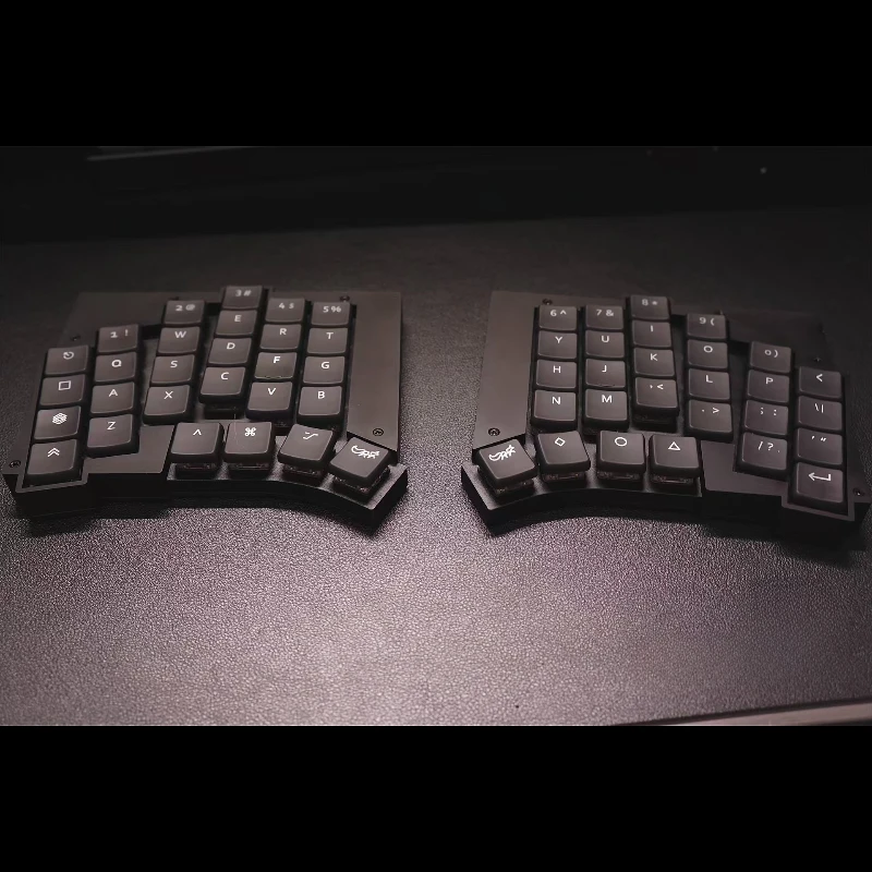 Totem-max Low Profile Wireless Split Keyboard Resin Case Hot Pluggable 4X6 Layout Bluetooth USB Zmk Keyboard Ergonomics VIAL