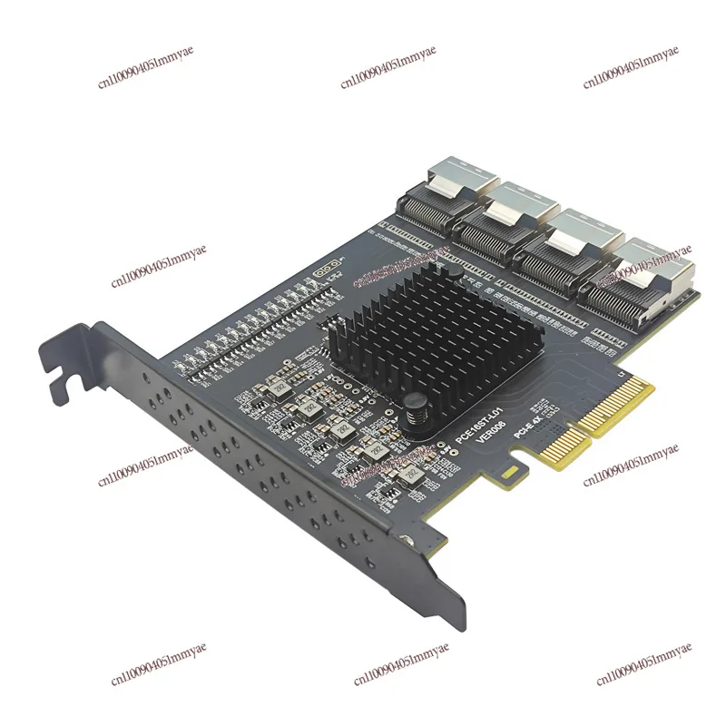 PCI-E To 4-port MINISAS SFF-8087 Can Be Converted To 16-port SATA3.0 Hard Disk 6G Expansion Card