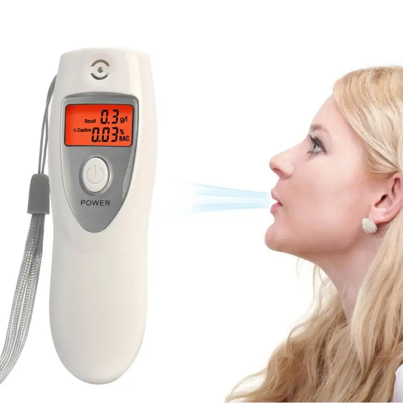 

Breathalyzer Breath Detector Tester 0.00-0.19 Bac With Battery-Powered Tester Backlit Lcd Display And Non-contact Testing