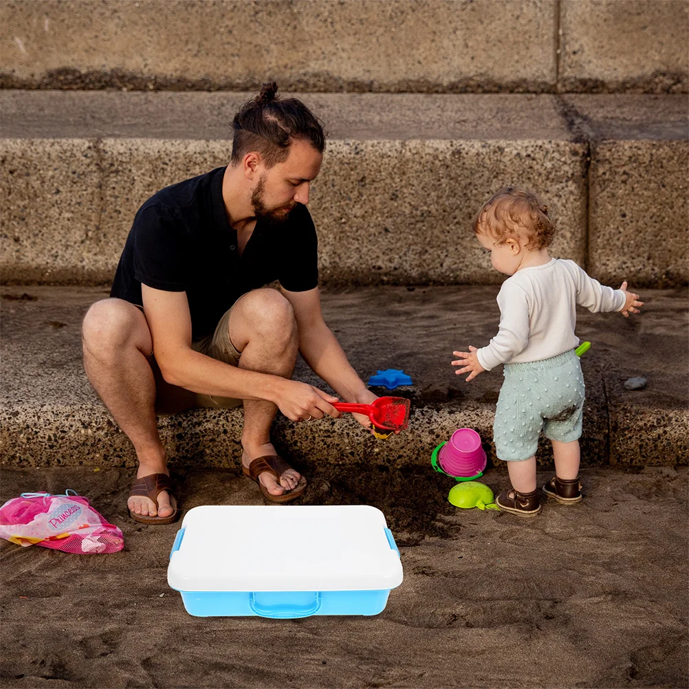 Sand Table Storage Box Tray for Kids Portable With Lid Abs Indoor Sandbox Empty