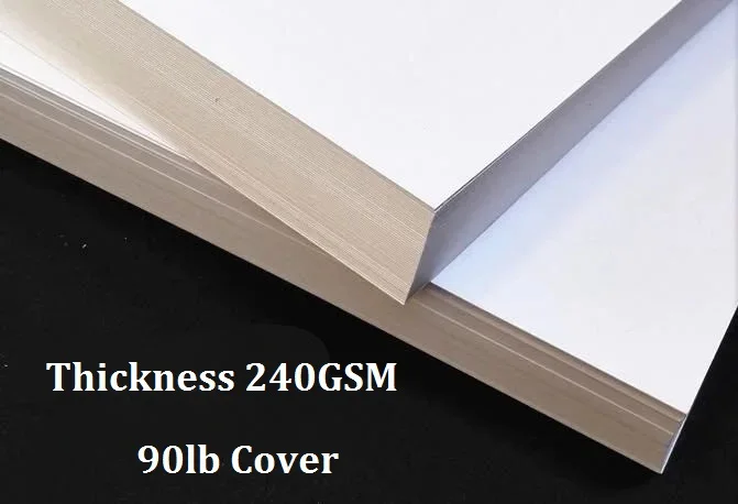 50 Sheets Size A4 ThIckness 240GSM Plain White Thick PAPER Cardstock For Craft Scrapbooking Cardmaking