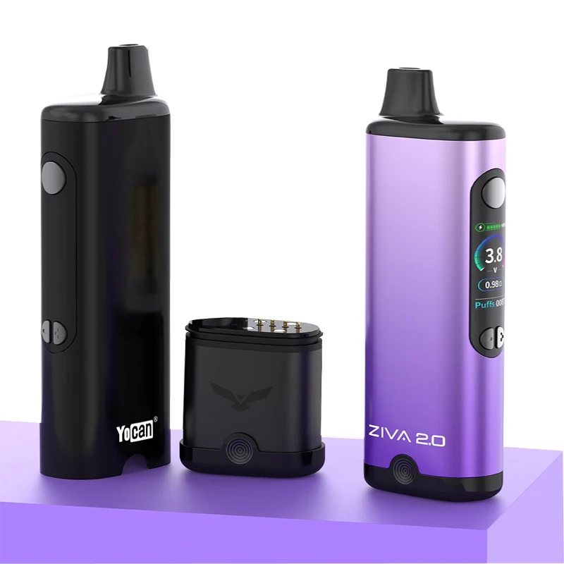 Batería recargable original Yocan Ziva 2.0 de 650 mAh, 1,8 V-4,2 V, tipo de dispositivo: batería de cartucho 510 oculta, kit de cigarrillo electrónico