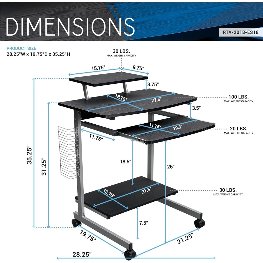 عربة كمبيوتر مدمجة مع مساحة تخزين، إسبرسو #3