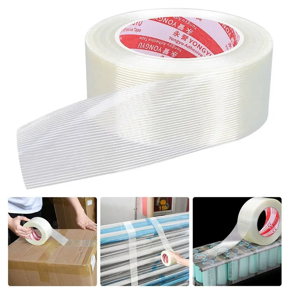 Single-sided Fiberglass Tape High Temperature Resistance Strong Adhesive Insulation Tape 25/50M Battery Pack Tape