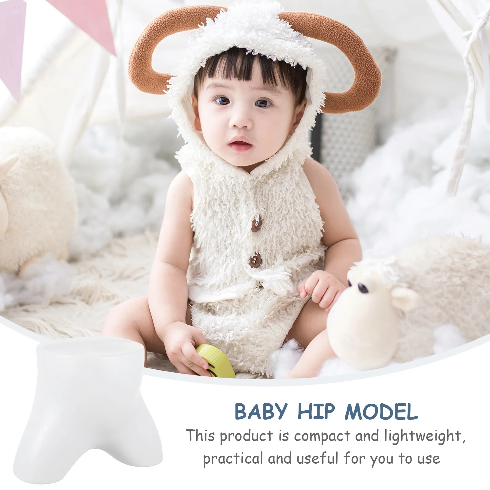 

1Pcs White Kid Hip Display Reasonable Size Toddler Hip Prop Practical Baby Underwear Reference Baby Underwear Model Props