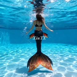 Adult Mermaid Tail Swimsuit with Matching Bra Swimming Apparel for Aquarium Diving Performances Cosplay Customizable Sizes