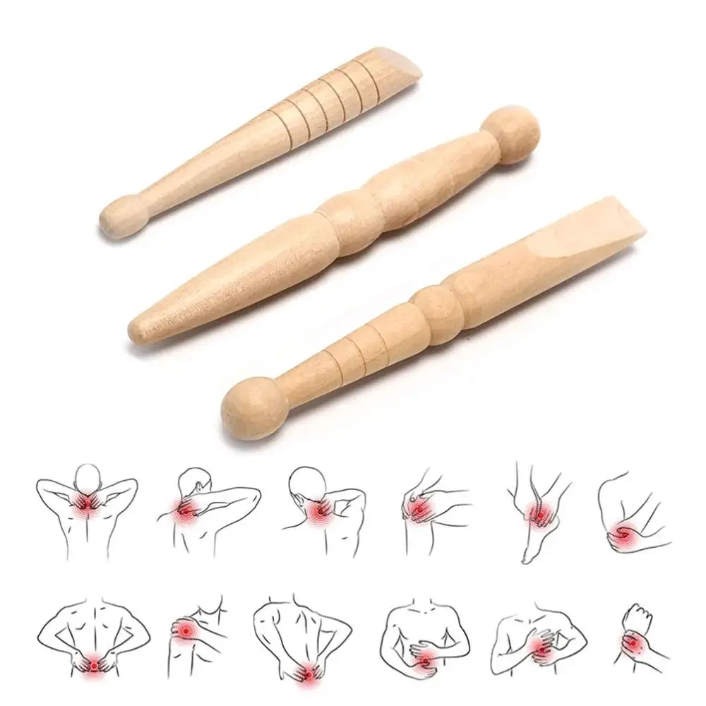

3 шт. деревянные ручные акупрессуры, многофункциональные легкие традиционные тайские инструменты для рефлексологии, физиотерапия