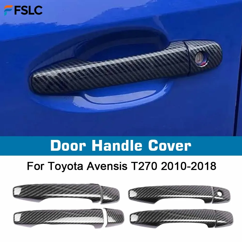 

Car Decoration Door Handle Cover ForToyota Avensis T270 2010-2018 Cars Accessories Carbon Fiber Exterior Styling Stickers