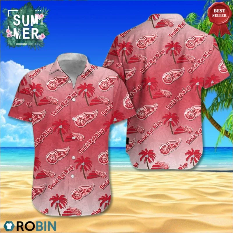 Hawaiian Men's Shirt Seaside Short Sleeve Cuban Red Shirt 3D Printed Summer Holiday Button Casual Tops for Men and Women